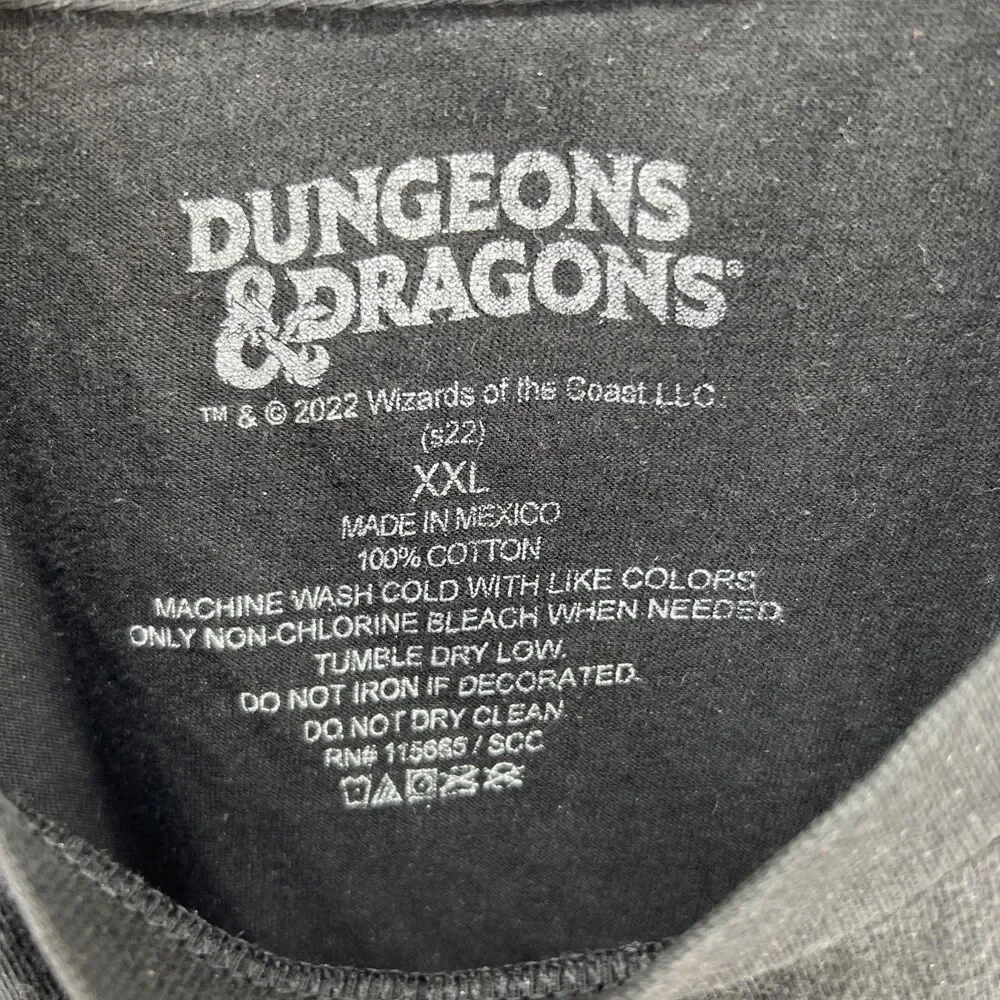 Dungeons and Dragons Mind Flayer T-Shirt Black Men XXL Graphic Tee Tabletop RPG
